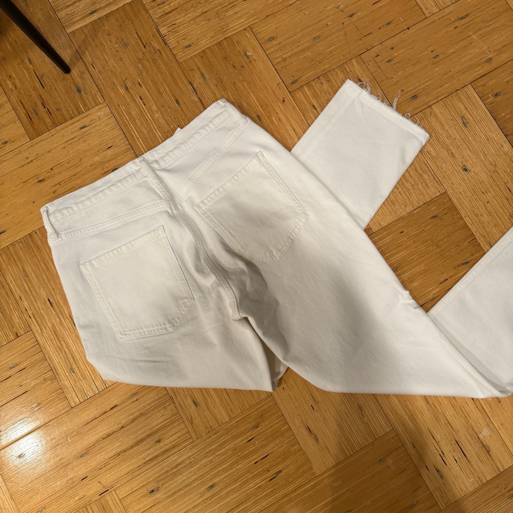 NWT AGOLDE Riley High Rise White Jeans - Size 30 - Picture 4 of 8